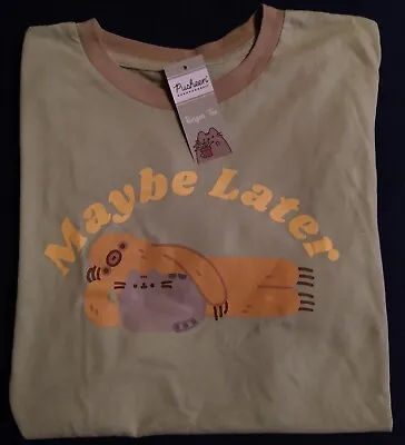 Buy BRAND NEW WITH TAGS, NEVER WORN Pusheen Maybe Later Sloth Shirt Size Large L • 16.06£