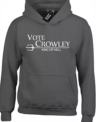 Buy Vote Crowley Hoody Hoodie Supernatural Fan Design Winchester Sam Dean Brothers • 20.99£