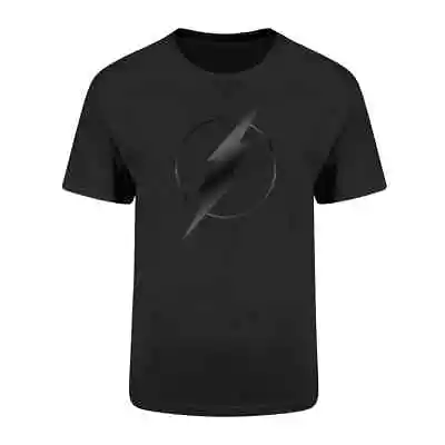 Buy Officially Licensed The Flash 'Black On Black' Logo Men's Black T-Shirt • 15.95£