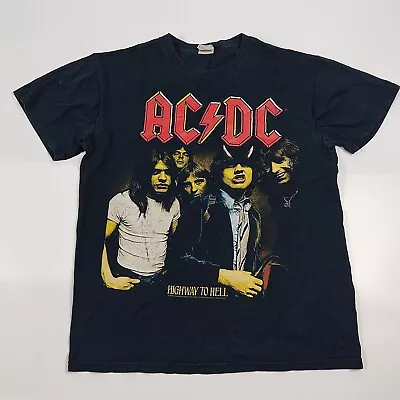 Buy ACDC Black T Shirt 2010 Highway To Hell Men's Size Medium Unisex Band Tour VGC • 15£