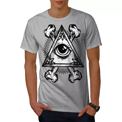Buy Wellcoda Triangle Eye Mens T-shirt, Conspiracy Graphic Design Printed Tee • 15.99£