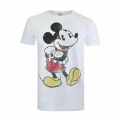 Buy Official Disney Mens Vintage Mickey Mouse T-Shirt White S - XXL • 13.99£