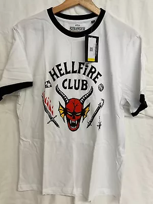 Buy Stranger Things Hellfire Club White Medium Mens T-shirt. Free Uk P&p • 10.99£
