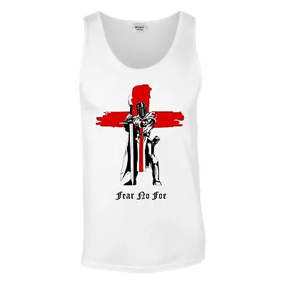 Buy St Georges Day Tank Top England Fear No Foe Horse Knight Warrior Gift Mens Vest • 10.99£