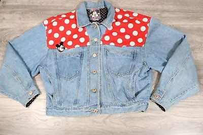 Buy Vintage Joujou Disney Denim Jean Jacket Women’s Size Large Mickey Minnie Mouse • 54.05£