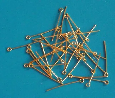 Buy 250 X 1  Thin Hard GP Eyepins, Jewellery Findings For Jewellery Making Crafts • 3.20£