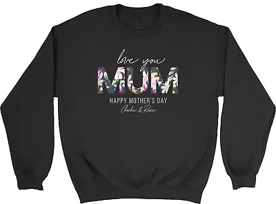 Buy Personalised Happy Mothers Day Sweatshirt Kids Mum Mummy Mom Floral Gift Jumper • 12.99£