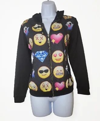 Buy Miss Morena Multicolor Long Sleeve Emoji Printed Hooded Sweater Pre-owned  • 11.36£