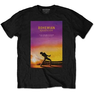 Buy Queen Bohemian Rhapsody Film Poster Black T-Shirt - OFFICIAL • 16.29£
