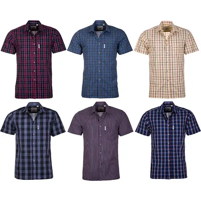 Buy Mens Short Sleeve Shirt Country Checked Check Rydale Gent's Casual Work Wear Top • 16.99£