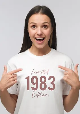 Buy 40th Birthday Limited Edition 1983 T-Shirt - ROSE GOLD | 40th Birthday Tshirt |  • 13.20£