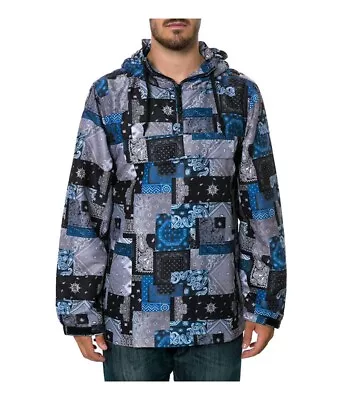 Buy Crooks & Castles Mens The Luxe Bandit In Bandana Anorak Jacket, Blue, Small • 78.74£