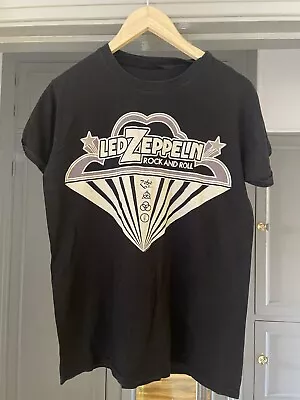 Buy Led Zeppelin Black Cotton Turned Sleevels T-Shirt Size M Great Condition • 11.99£