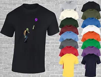 Buy Zombie Balloon Mens T Shirt Cool Joke Banksy Fashion Design Walking Dead Funny • 8.99£