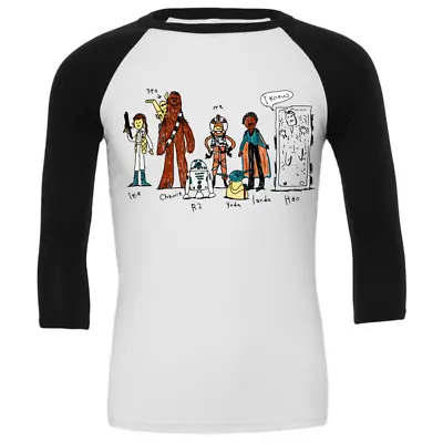 Buy Doodle Series The Empire 3/4 Sleeve Baseball Tee Mens Raglan T-Shirt • 23£
