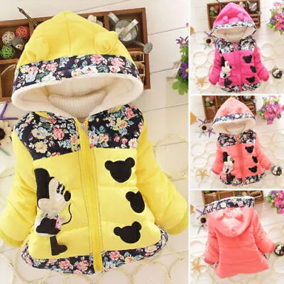 Buy Toddler Baby Girls Clothes Hooded Coat Infant Kids Jackets Winter Warm Outwear • 11.99£
