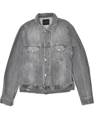 Buy SISLEY Womens Denim Jacket UK 18 XL Grey Cotton PJ02 • 13.69£