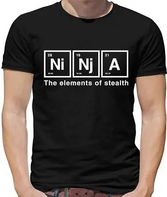 Buy Ninja Elements Of Stealth Mens T-Shirt - Science - Geek - Nerd - Periodic - Gift • 13.95£