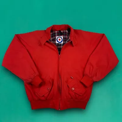 Buy Fishtail Parkas Retro Bomber Harrington Jacket Flannel Lined Mod Coat Red S • 16.99£