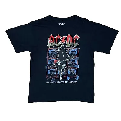 Buy ACDC Blow Up Your Video Vintage Style Rock Band T Shirt Large Black • 12.71£