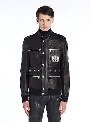 Buy Diesel Black Gold Luccy-bomb Leather Jacket Size 50 (l) 100% Authentic • 579.99£