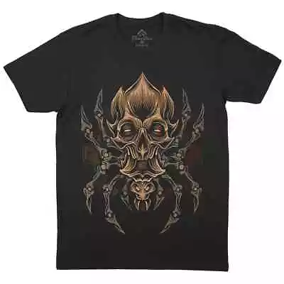 Buy Spider Skull Mens T-Shirt Horror Grim Reaper Bones Halloween Friday 13 P832 • 11.99£