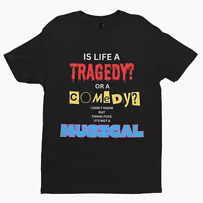 Buy Is Life A Tragedy T-Shirt -Comedy Funny Gift Film Movie TV Novelty Adult Cartoon • 7.19£