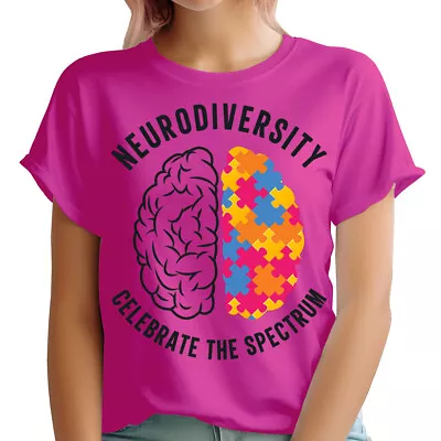 Buy Embrace Neurodiversity Celebrate Spectrum Autism Awareness Womens T-Shirts#6ED • 9.99£