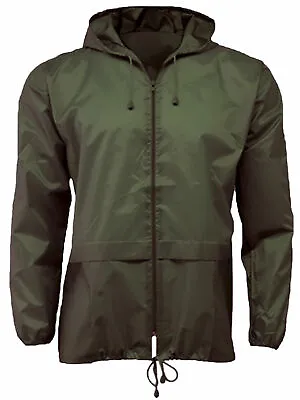 Buy Unisex Lightweight Showerproof Jacket Mac Plain Kagool For Men & Women Cagoule • 7.95£