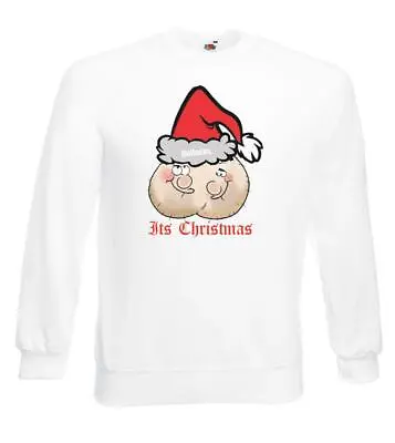 Buy Adults Bollocks Its Xmas Rude Fun Joke Festive White Unisex Christmas Jumper • 18.44£