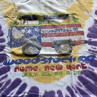 Buy Woodstock 1999 Official Vintage T-Shirt - XL Used - Limp Bizkit Korn Metallica • 63.24£