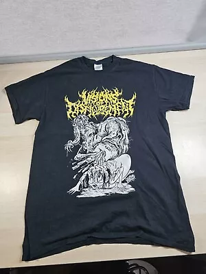 Buy Visions Of Disfigurement 'Spontaneous Cumbustion' Death Metal Band Tee Size M • 39.99£