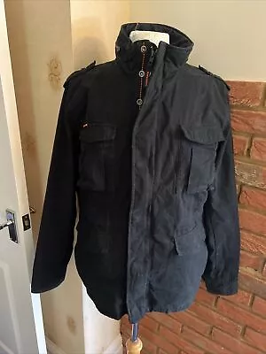Buy Superdry Rookie Edition Military Black Zip Up Jacket Xl 46 Ch VGC • 4.99£