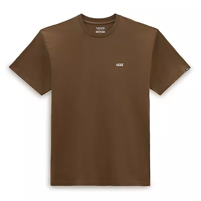 Buy VANS - Mens Left Chest Logo T-Shirt - Coffee Liqueur - Casual Short Sleeve Top • 21£