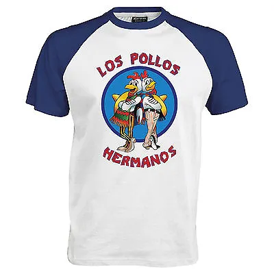Buy Los Pollos Hermanos Inspired Breaking MenT Shirt Bad Heisenberg Baseball Tshirt • 9.99£