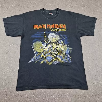 Buy Vintage Iron Maiden Shirt Mens Medium Live After Death Tour Concert Rock  2005 • 45£