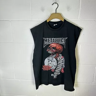 Buy Vintage Metallica Shirt Mens Large Black 2004 Madly In Anger Tour Pushead Vest • 38.95£