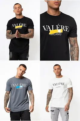 Buy Valere Milano New Mens Crew Neck Signature Print Short Sleeve T Shirt Nastro Gym • 23.99£