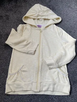 Buy PALE LEMON MARL ZIP UP GIRLS HOODIE-LACE TRIM POCKETS -FROM F&F- AGE 6-7yrs • 1.85£