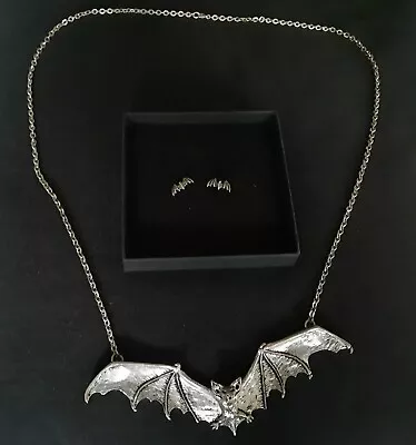 Buy Alchemy Gothic  GOTHIC BAT  Necklace And Earings,  Gothic, Vampire, Witchcraft • 25£