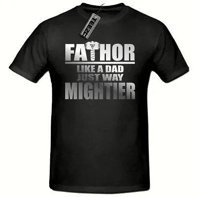 Buy (Silver) Thor Like A Dad But Mightier Funny Novelty Mens T Shirt,Father Dad Gift • 8.99£