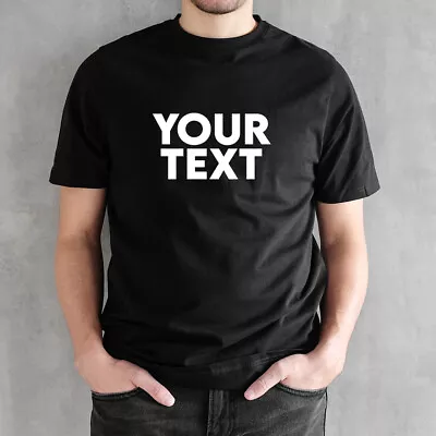 Buy Custom Printed T Shirt Mens Your Text Logo Design Birthday Fathers Day Gift Top • 13.99£