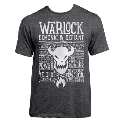 Buy World Of Warcraft / RPG Inspired WARLOCK T-shirt - Unisex / Mens • 19.99£