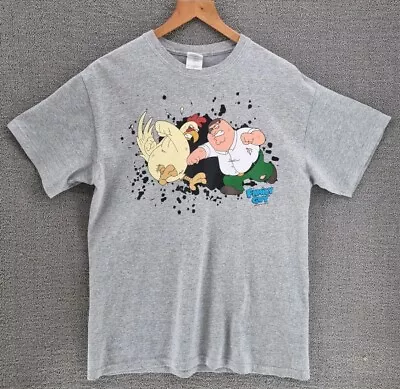 Buy Graphic T-Shirt Men's 100% Cotton Medium Grey Family Guy By Gildan • 5.70£