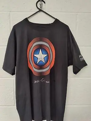Buy Marvel Captain America Shield Shirt, Black Shirt, Size X-Large, Shirt • 9.99£