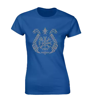 Buy Viking Dragons Ladies T Shirt Cool Odin Thor Mythical Valhalla Hammer Norse Top • 7.99£