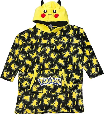 Buy Kids Pokemon Hoodie Pikachu Oversized Blanket Age 7=13 Years One Size • 19.99£
