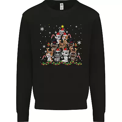 Buy Christmas Cat Tree Funny Xmas Mens Sweatshirt Jumper • 20.99£