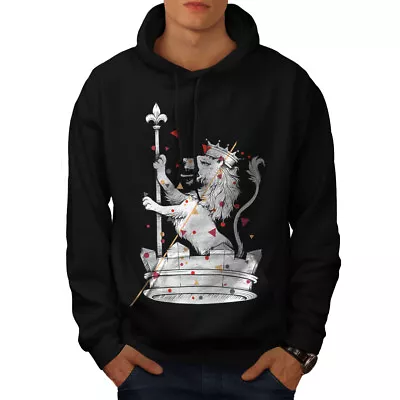 Buy Wellcoda Lion King Pride Animal Mens Hoodie, Royal Casual Hooded Sweatshirt • 31.99£