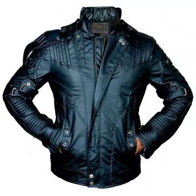 Buy Men's Real Black Genuine Leather Fashion Jacket • 79.99£